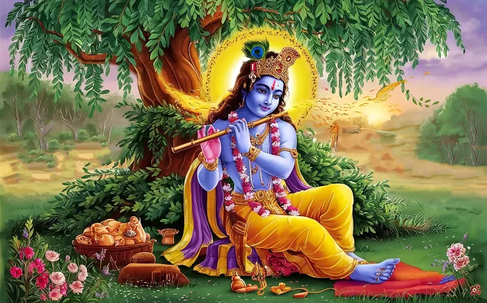 Divine Melody Janmashtami Krishna Print