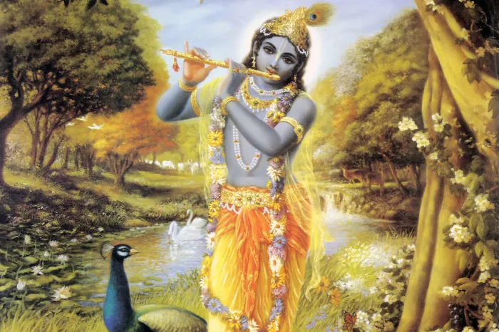 Krishna Gopal with Sacred Cow Art