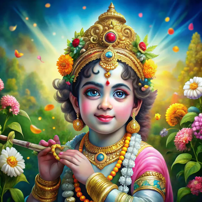 Sunlit Devotion Radiant Floral Portrait