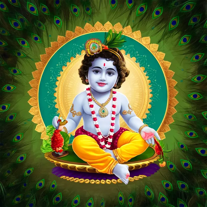 Divine Deity in Lotus Mandala Canvas