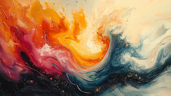 Bold Swirling Energy Abstract Print