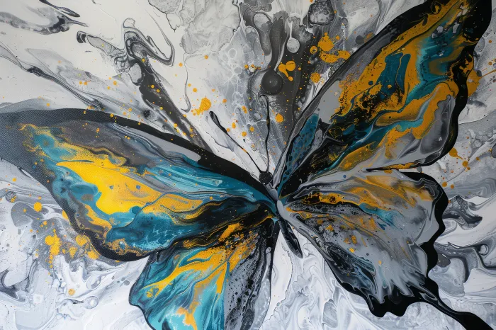 Modern Abstract Floral Texture Print