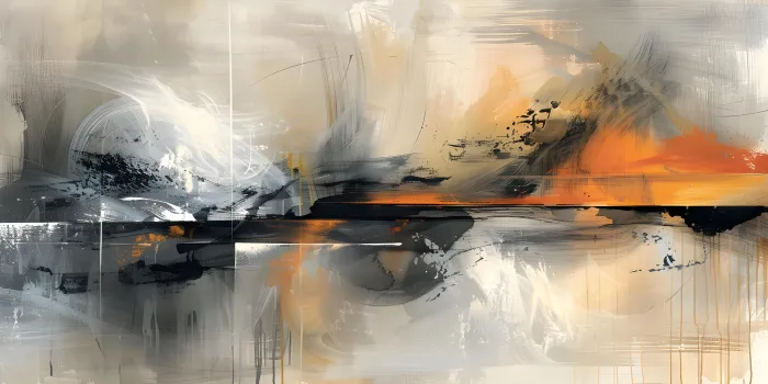 Abstract Expressionism Mixed Media Print