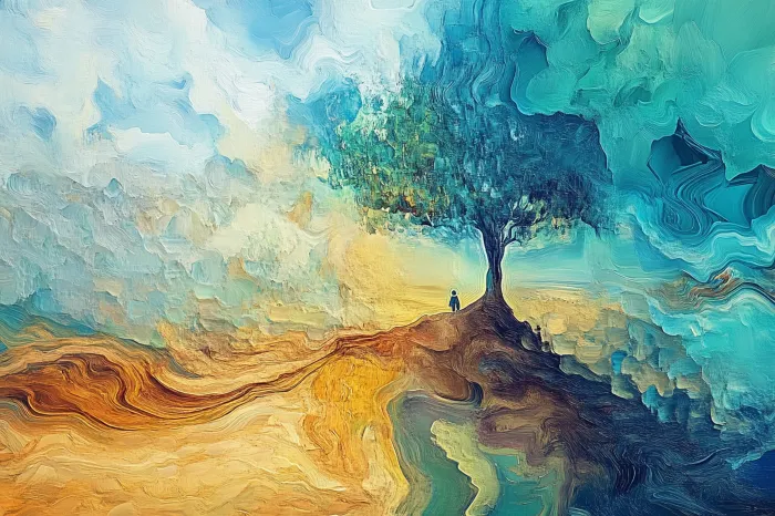 Abstract Floral Oil Painting Canvas | PrintPosters.in