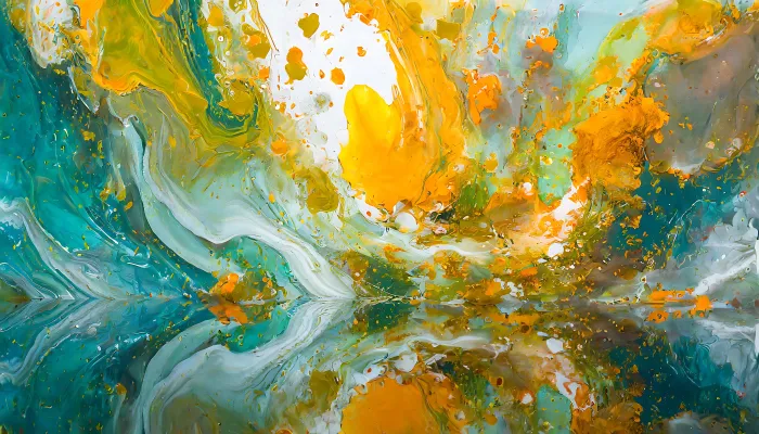 Vibrant Liquid Art Color Splash Canvas