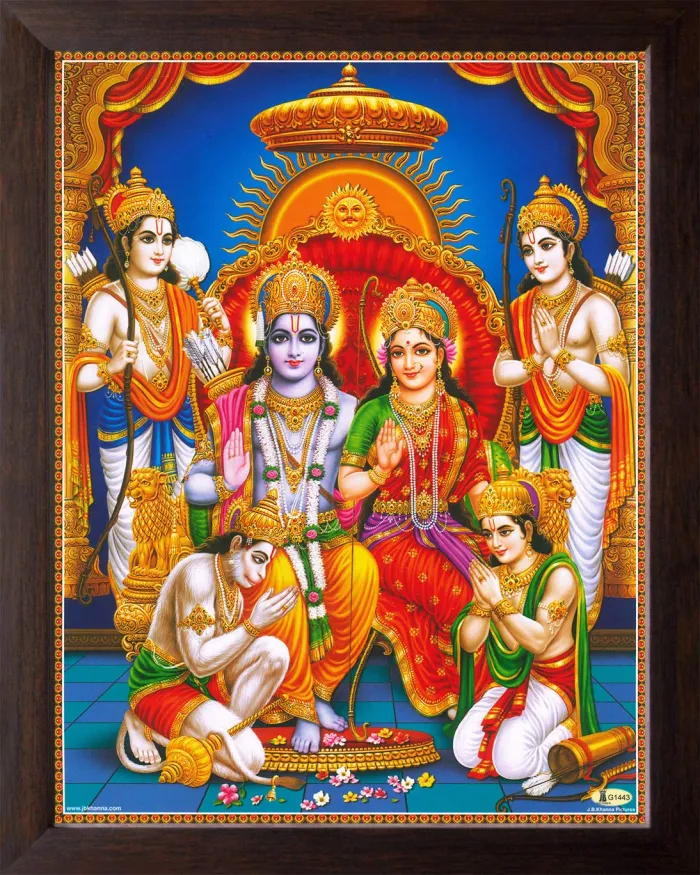 Divine Ram Darbar Traditional Canvas Print | PrintPosters.in