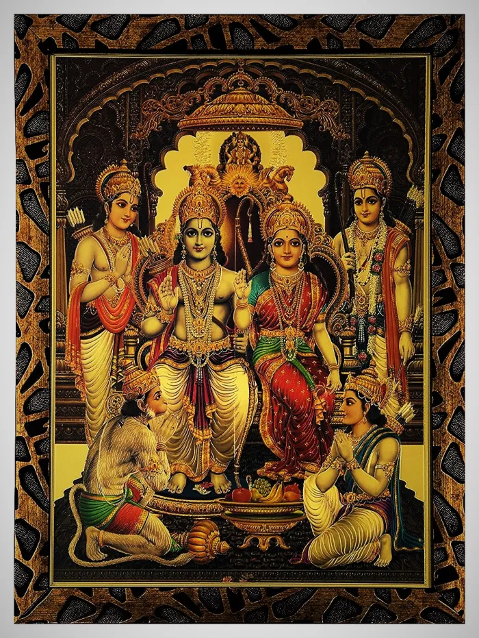 Vibrant Ram Darbar Spiritual Canvas | PrintPosters.in