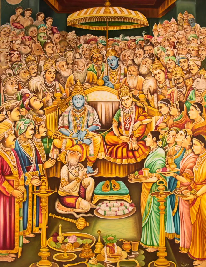 Serene Ram Darbar Devotional Wall Art | PrintPosters.in