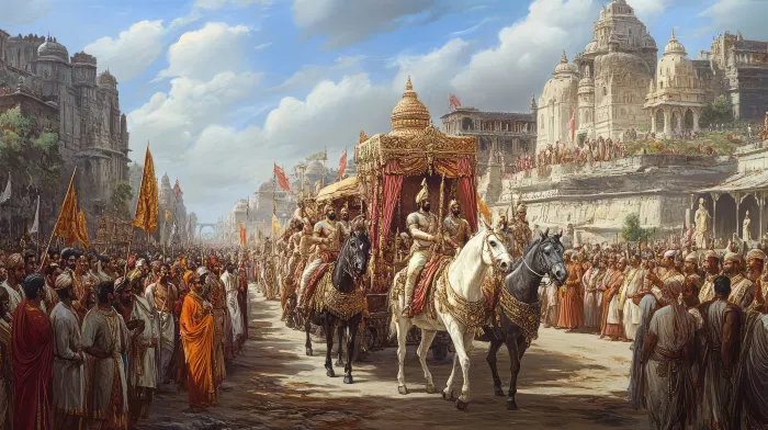 Ancient City Royal Procession Print | PrintPosters.in