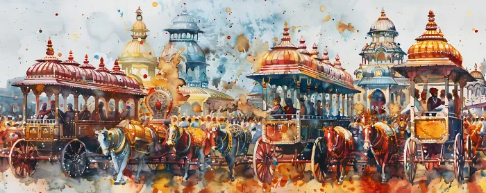Historic Carriage Cityscape Canvas | PrintPosters.in