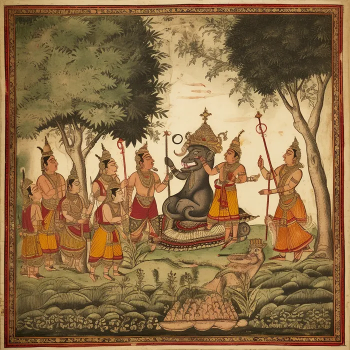 Royal Elephant Procession Art Print | PrintPosters.in