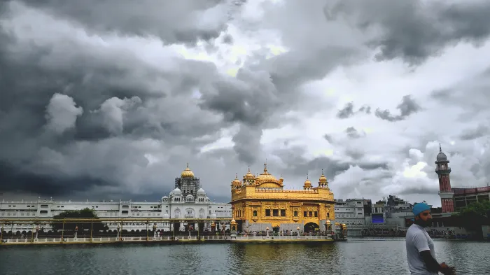 Golden Temple Night Illumination Canvas