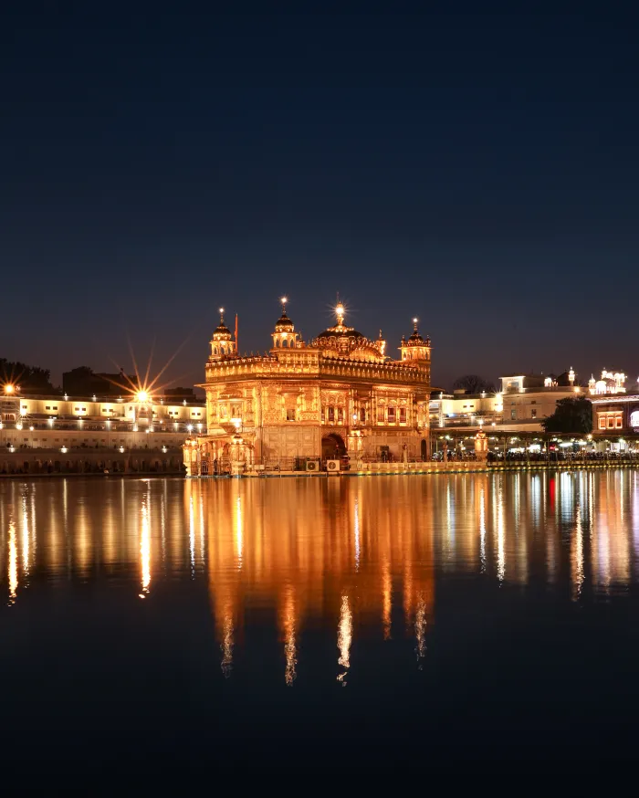 Divine Golden Temple Dawn Canvas