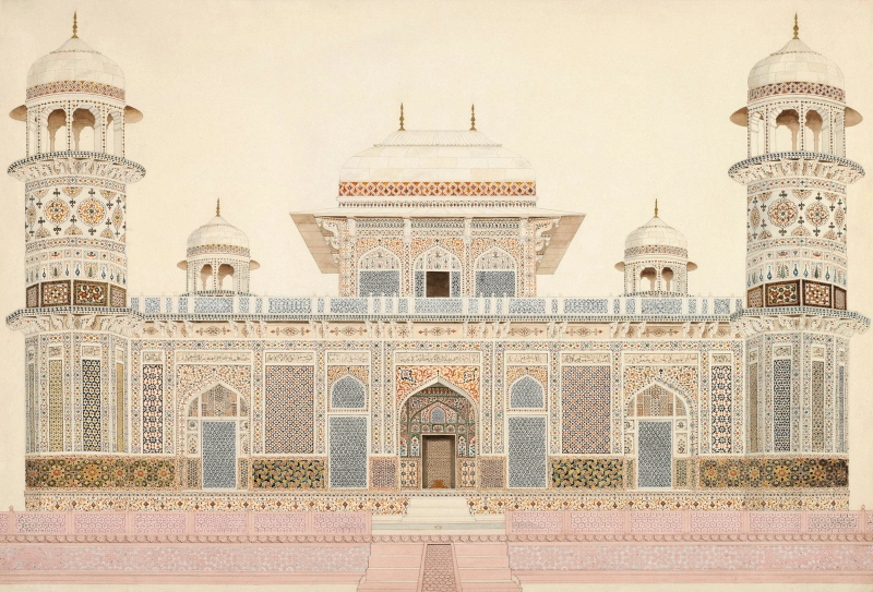 I'timad-ud-Daula's Tomb Agra Architectural Canvas wall art print | PrintPosters.in