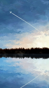 Abstract Sky Reflection Lake Landscape Canvas wall art print | PrintPosters.in