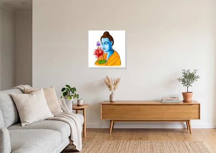Living Room mockup with artwork