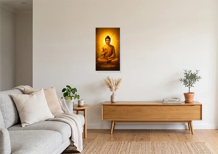 Living Room mockup with artwork