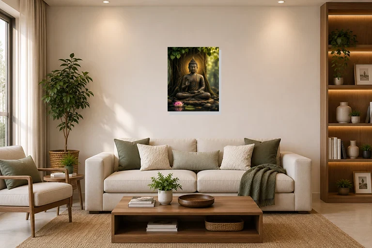 Hotel Lobby mockup with artwork