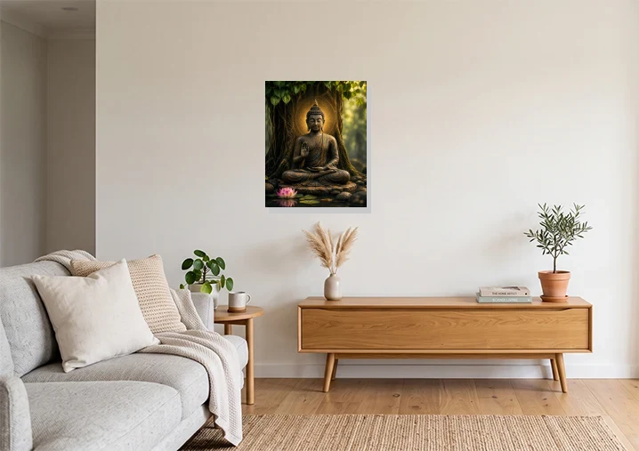 Living Room mockup with artwork