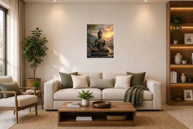 Hotel Lobby mockup with artwork