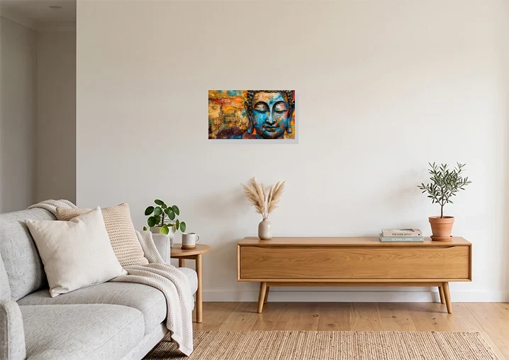 Living Room mockup with artwork
