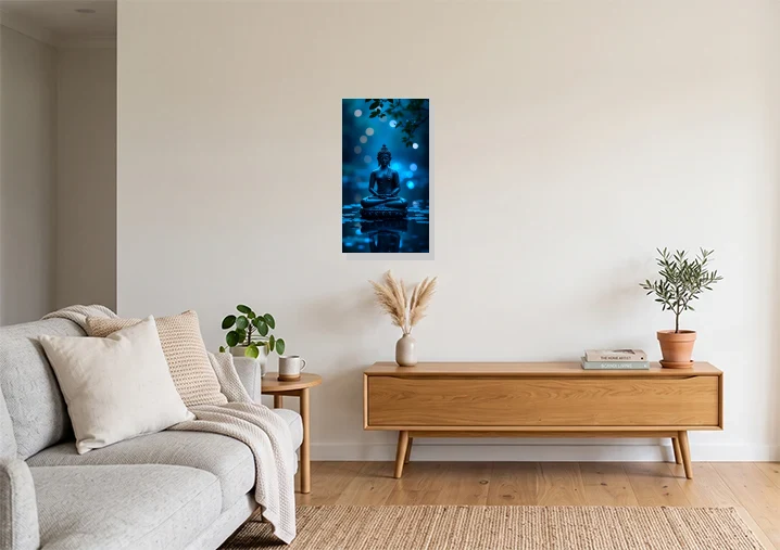 Living Room mockup with artwork