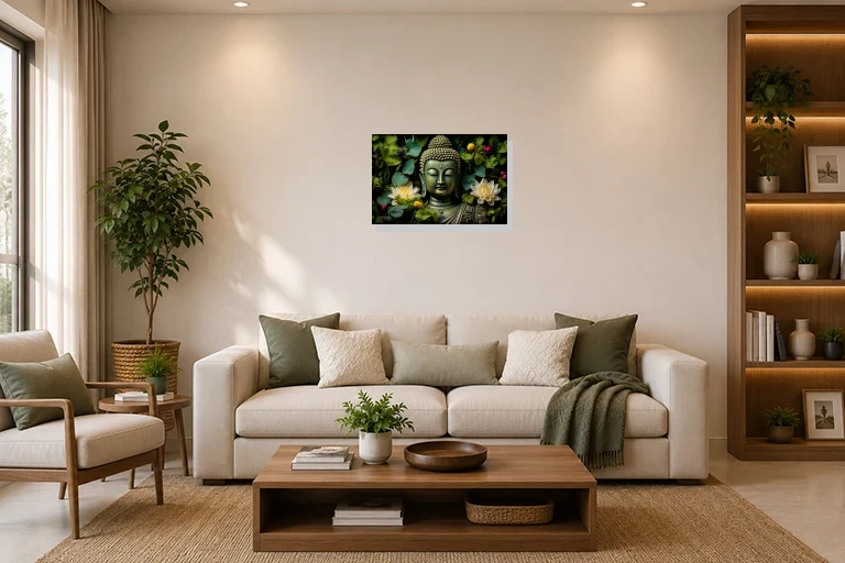 Hotel Lobby mockup with artwork