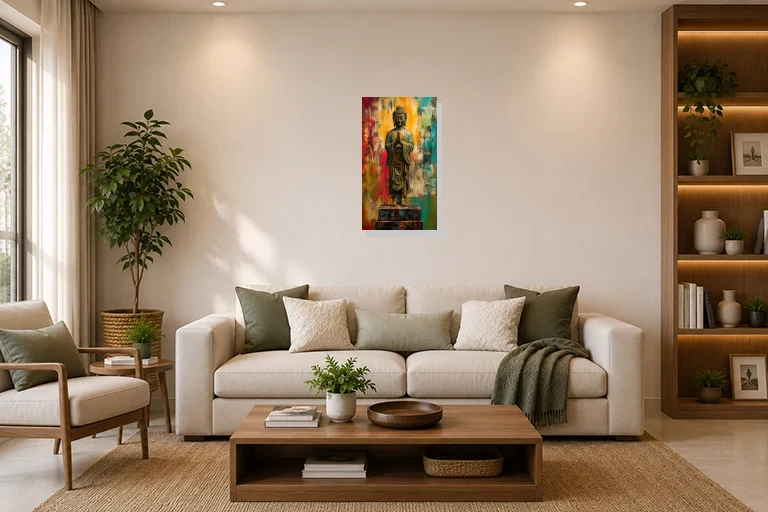 Hotel Lobby mockup with artwork