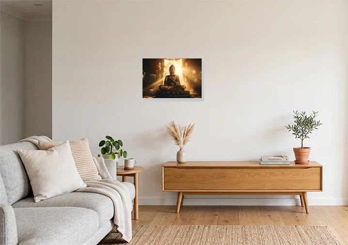 Living Room mockup with artwork