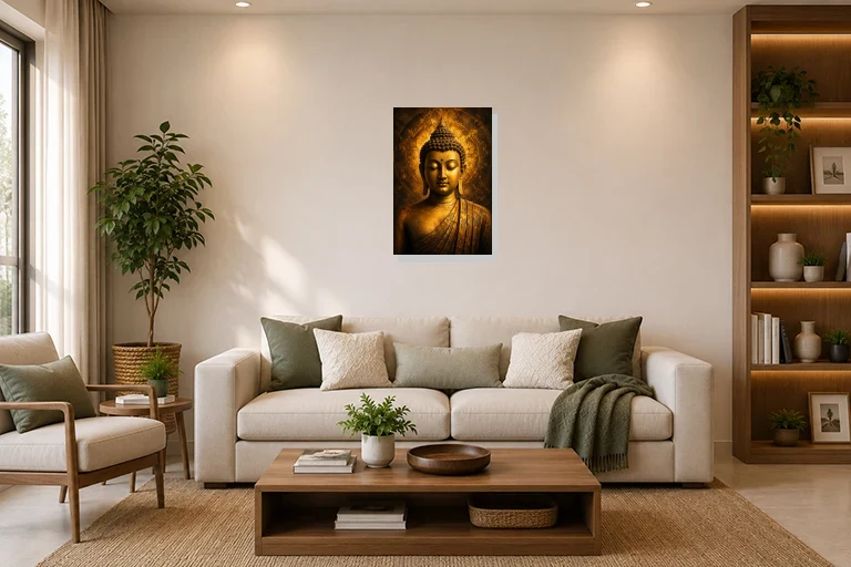 Hotel Lobby mockup with artwork