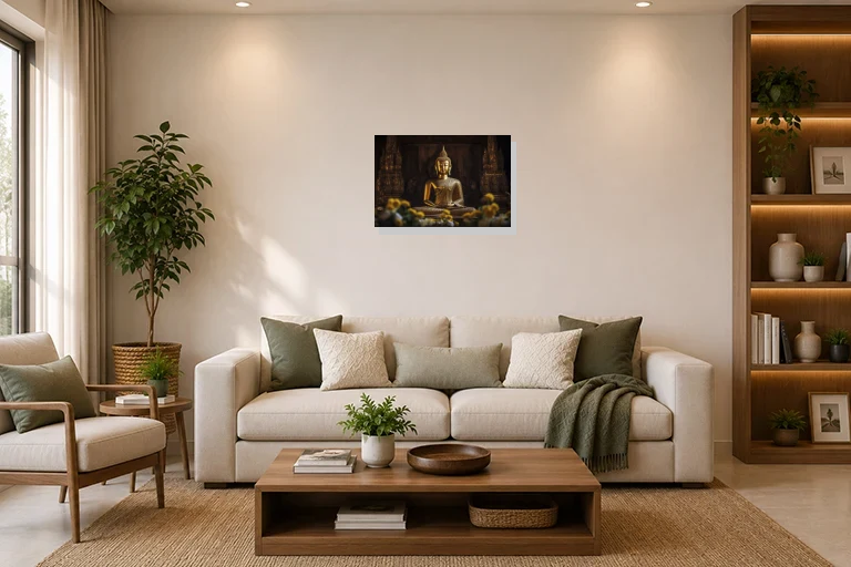 Hotel Lobby mockup with artwork