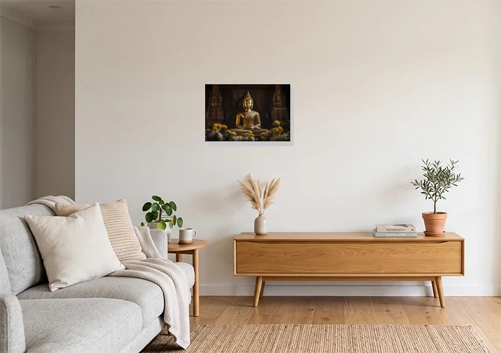 Living Room mockup with artwork