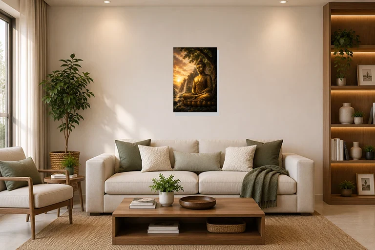 Hotel Lobby mockup with artwork