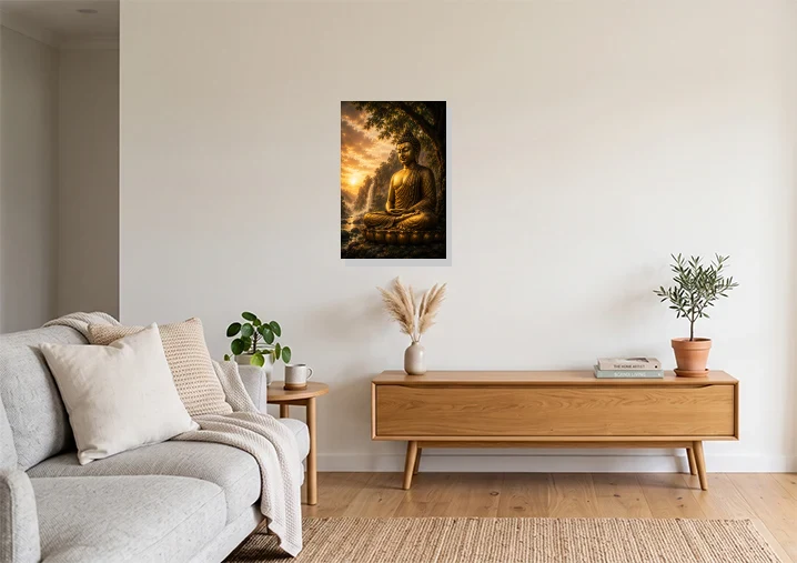 Living Room mockup with artwork
