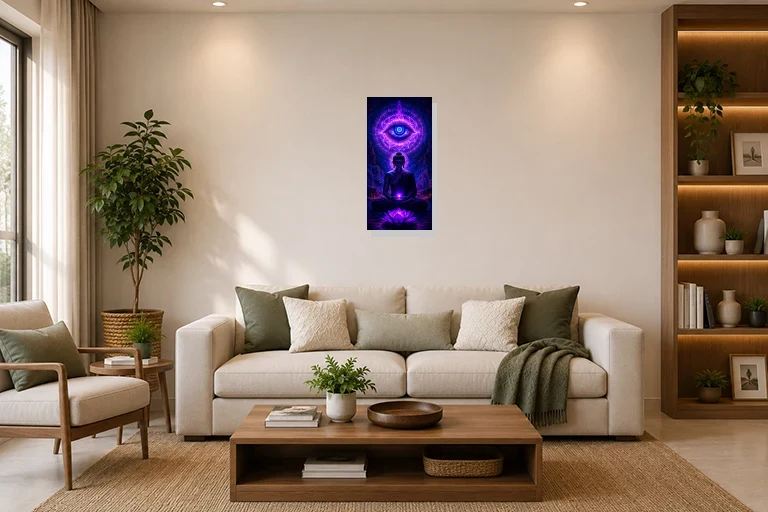 Hotel Lobby mockup with artwork