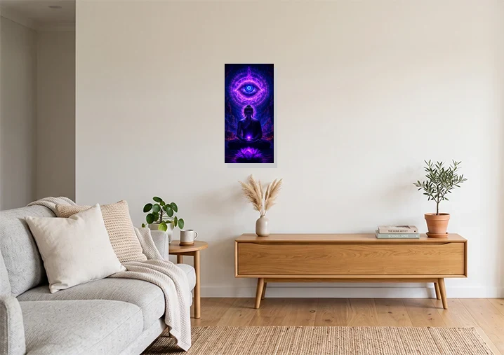 Living Room mockup with artwork