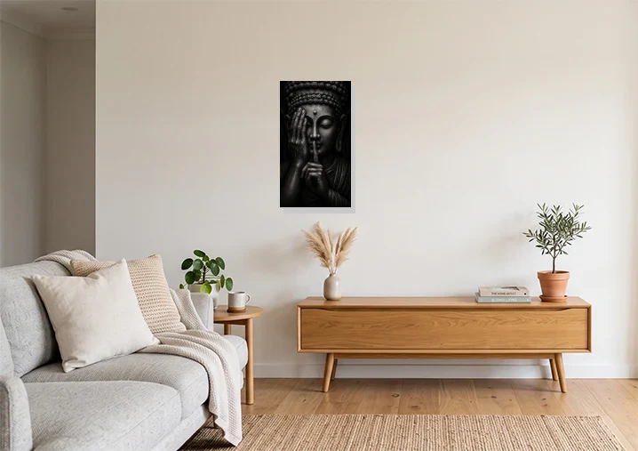 Living Room mockup with artwork