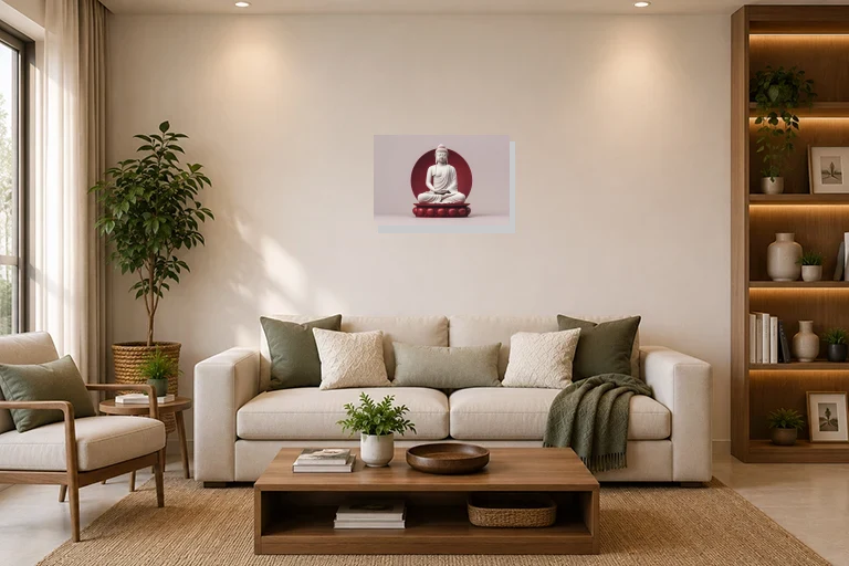 Hotel Lobby mockup with artwork