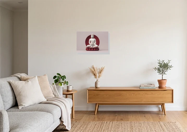Living Room mockup with artwork