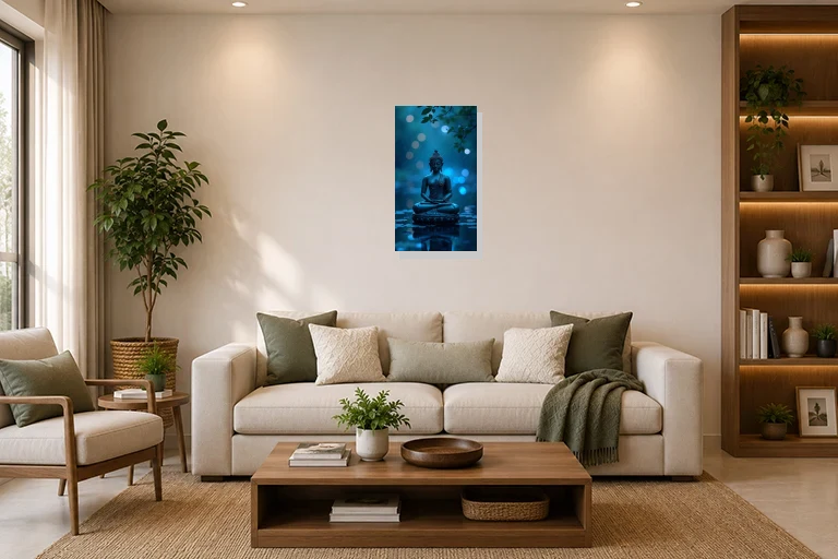 Hotel Lobby mockup with artwork