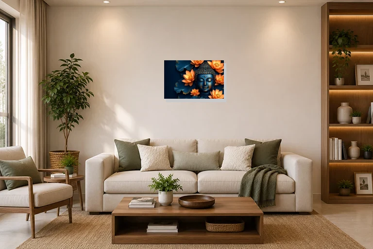 Hotel Lobby mockup with artwork