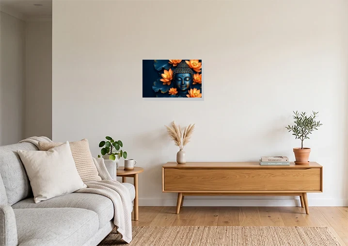 Living Room mockup with artwork