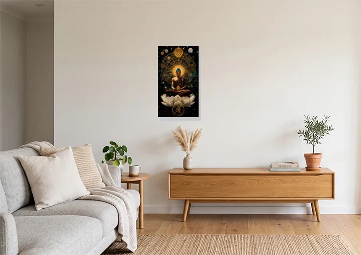 Living Room mockup with artwork