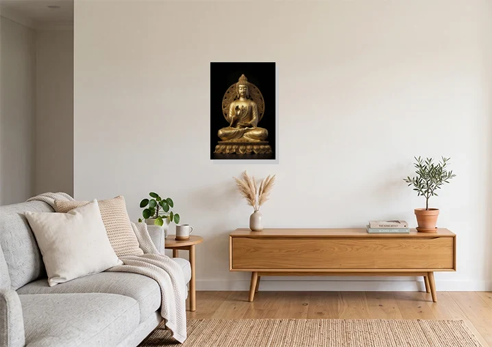 Living Room mockup with artwork