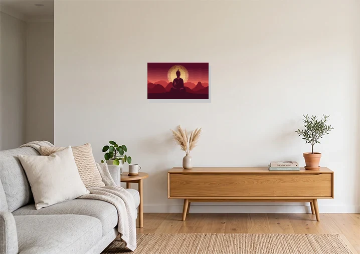 Living Room mockup with artwork