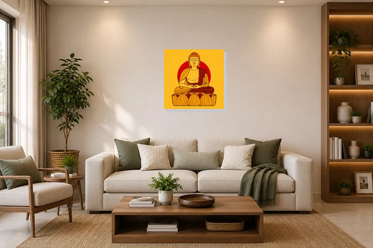 Hotel Lobby mockup with artwork