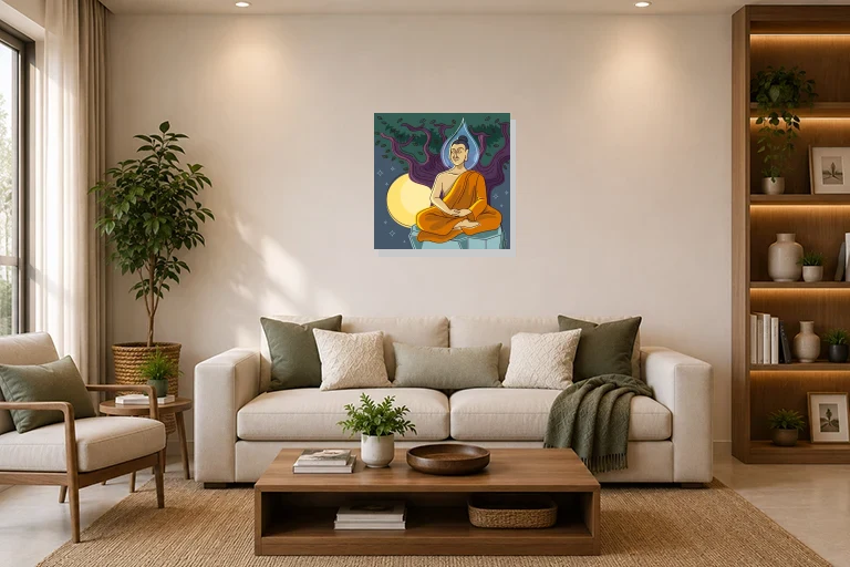 Hotel Lobby mockup with artwork