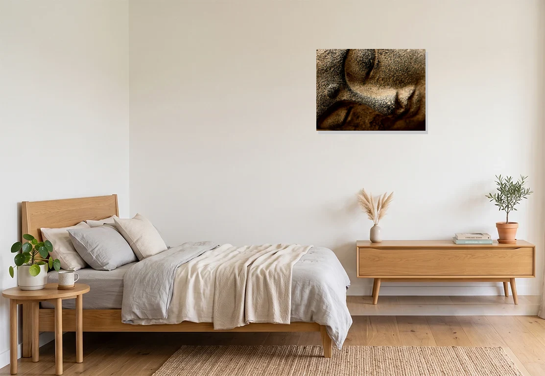 Bedroom mockup with artwork