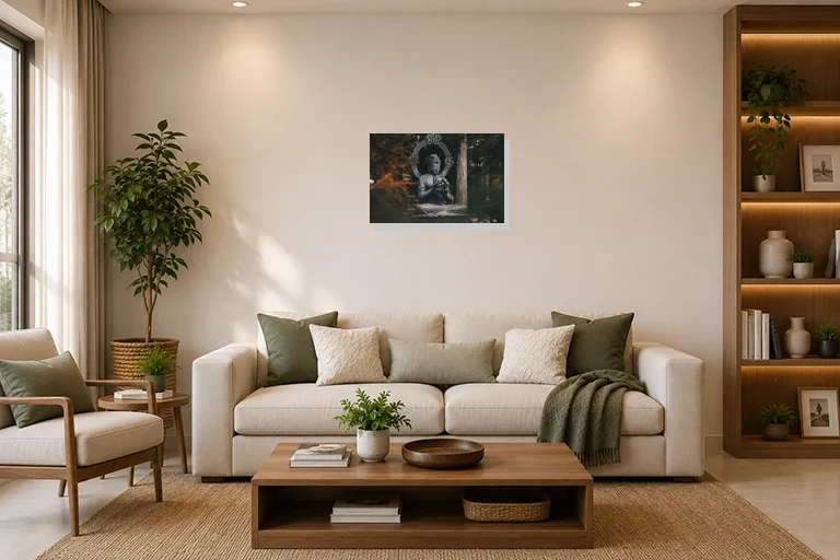Hotel Lobby mockup with artwork