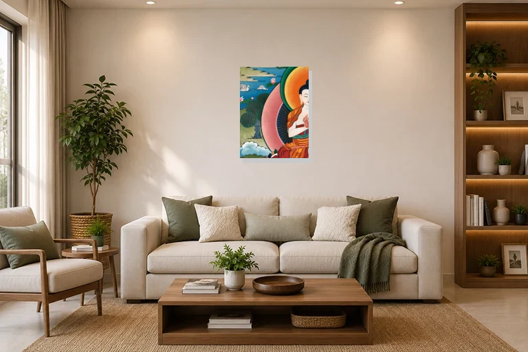 Hotel Lobby mockup with artwork